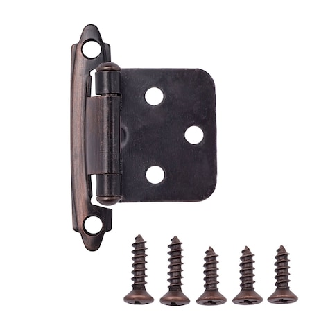 South Main Hardware Oil Rubbed Bronze Traditional Variable Overlay Hinge (10-pairs) SH7114-OR-10
